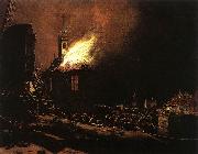 POEL, Egbert van der The Explosion of the Delft magazine af China oil painting reproduction